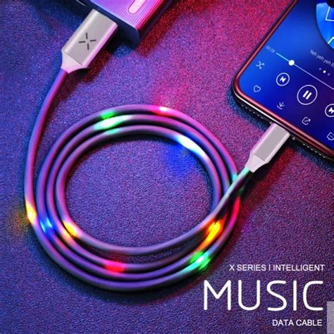 Allmobiles Flashing Led Light Micro Usb Type C Lightning Charger