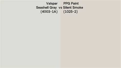 Valspar Seashell Gray 4003 1A Vs PPG Paint Silent Smoke 1025 2 Side