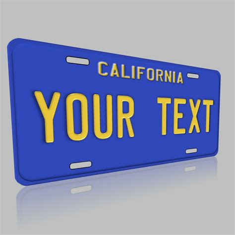 Blue California Aluminum Novelty Car License Plate Customize with Your ...