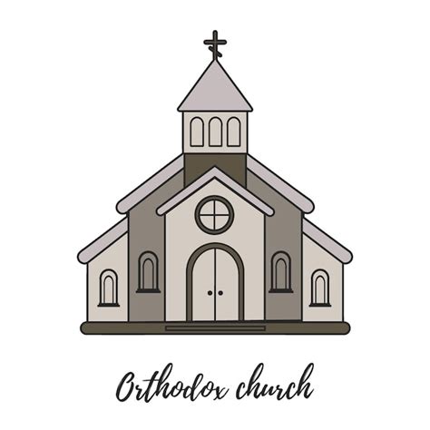 Premium Vector Orthodox Church On A White Background Vector Illustration