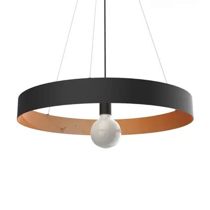 Halo Hanglamp X E Metaal Zwart Mat Gouden Koper D Cm