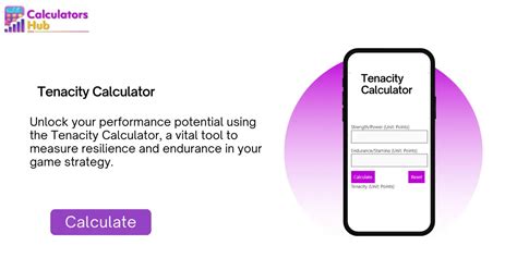 Tenacity Calculator Online CalculatorsHub