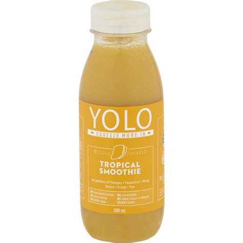 Yolo Tropical Smoothie 300ml Woolworths