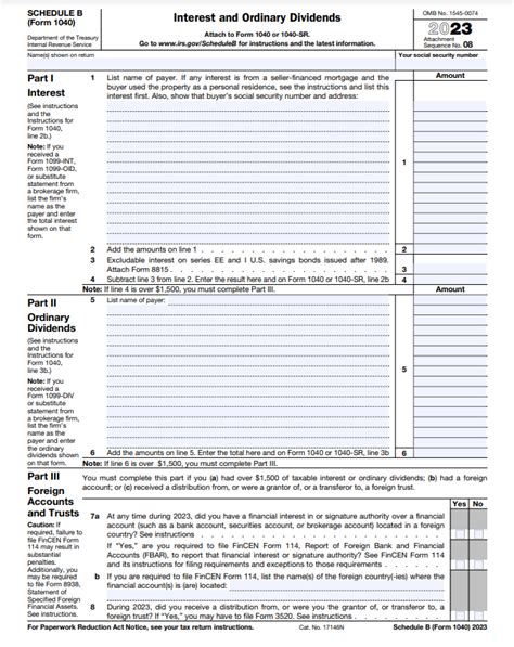 Schedule B Form 1040a Or 1040 What It Is How To File It Switty Kiwi