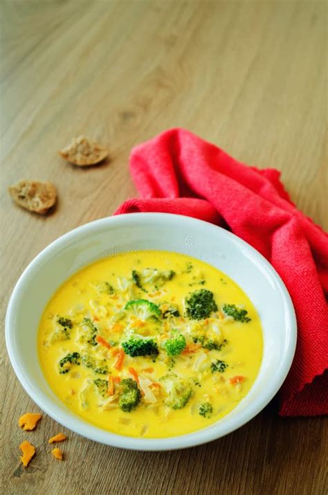 Broccoli Cheddar Chicken Soup Stock Image Image Of Chicken Soup