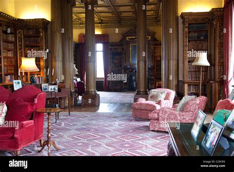 The Double Library, Highclere Castle, home of Lord and Lady Carnarvon ...