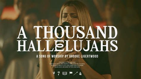 Brooke Ligertwood A Thousand Hallelujahs Live Video Artofit