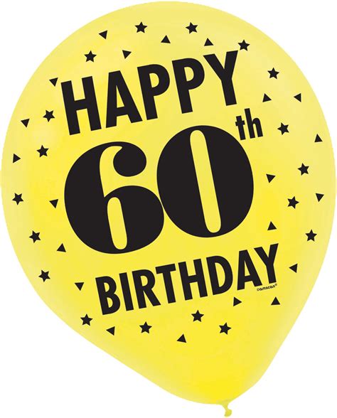 Milestone 60th Birthday Latex Balloons Feature Happy 60th Birthday