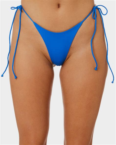 Muse Swim Eden Side Tie Bikini Bottom Electric Blue SurfStitch