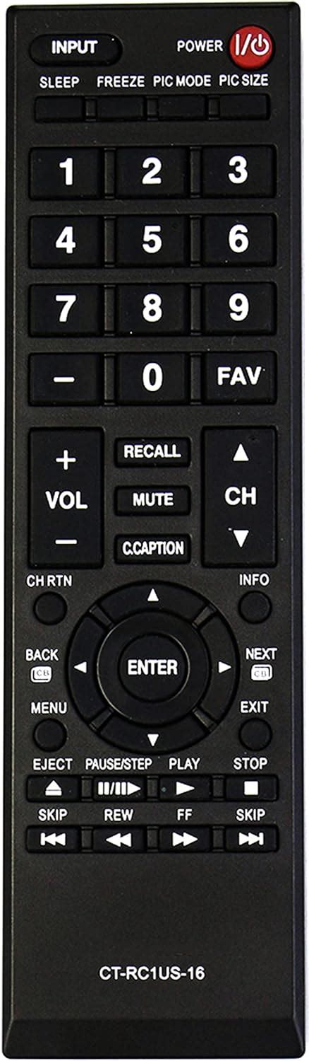 Amazon New Ct Rc Us Replace Remote Fit For Toshiba Tv L U