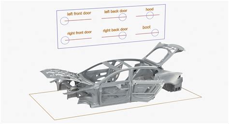 Tesla Model S Frame Rigged 3d模型 3d模型 129 Max Free3d