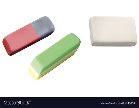 School eraser set Royalty Free Vector Image - VectorStock