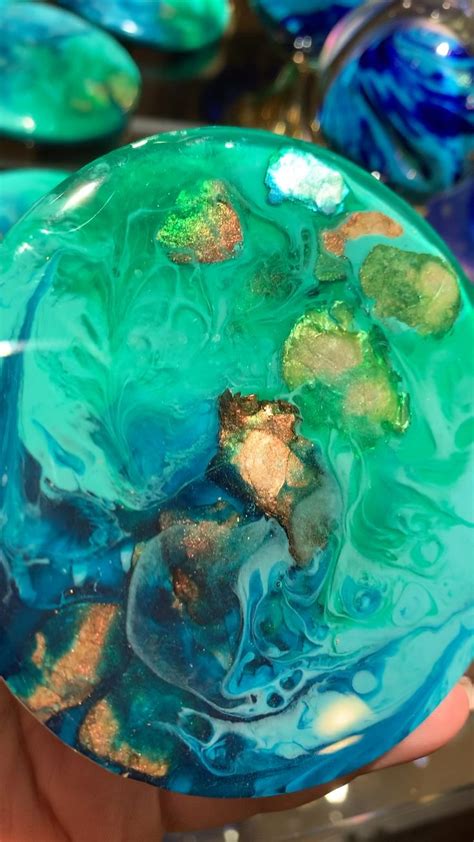 Turquoise In Two Shades By Resin As You Wish Video Diy Resin Crafts