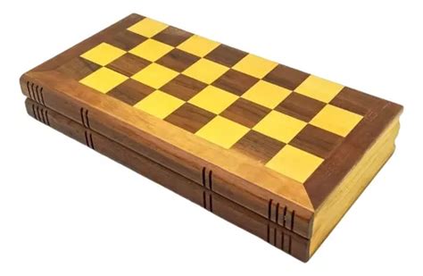 Ajedrez De Madera Tablero Fichas Damas Backgammon 29x29cm Cuotas