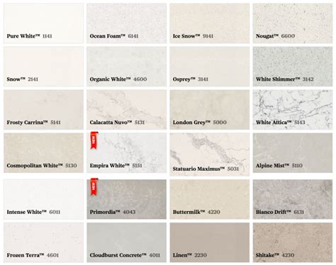 Caesarstone Colour Charts Darbe Cabinets Makers Melbourne