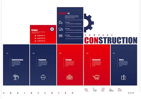 Premium Vector Engineering Concept Vector Line Infographic Design