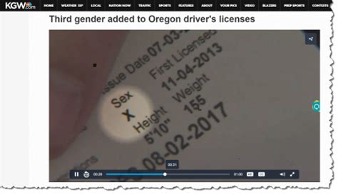 Oregon Adds A Third Gender Option To Drivers Licenses James L Paris