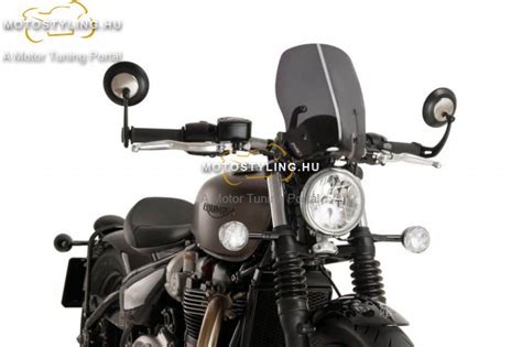 Puig Naked New Generation Plexi Triumph Bonneville Bobber Naked Plexik Motostyling