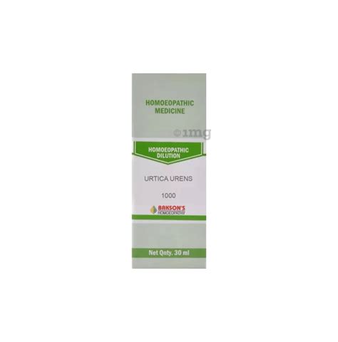 Baksons Homeopathy Urtica Urens Dilution 1000 Ch Buy Bottle Of 300