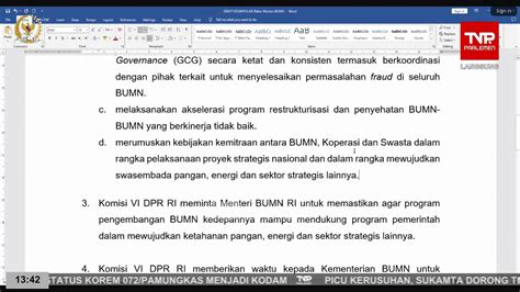 BREAKING NEWS KOMISI VI DPR RI RAPAT KERJA DENGAN MENTERI BUMN YouTube