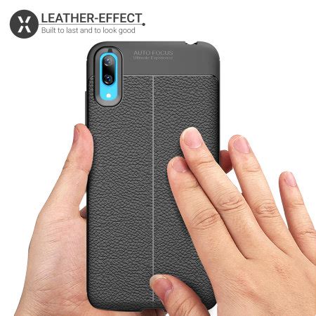 Olixar Attache Huawei Y7 Pro Leather Style Case Black