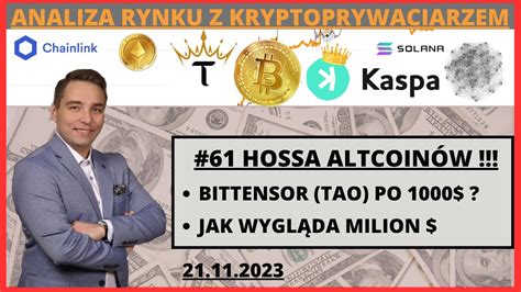 Kryptowaluty Wzrosty Na Rynku Glassnode Bittensor Tao Kaspa Network