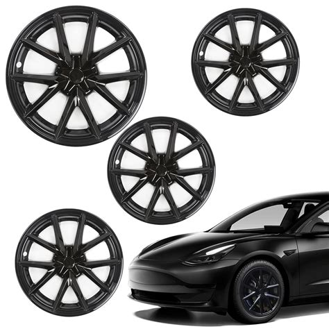 Terfulnel 20 Inch Hubcap Fit 2017 2023 Tesla Model 3 Wheel Covers 4PCS