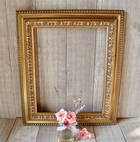 Ornate 8 X 10 Gold Picture Frame Etsy