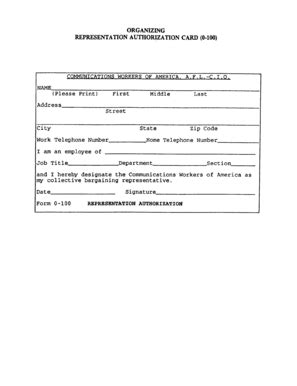 Fillable Online Files Cwa Union Form Cwa Communications