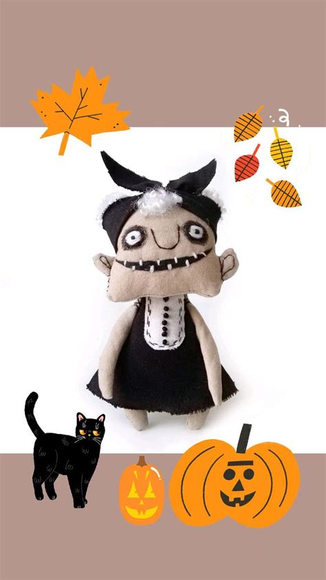 Halloween Dollscary Spooky Dolltiny Doll Handmadefabric Dollhorror