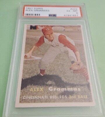 Alex Grammas Topps Mlb Baseball Card Cincinnati Redlegs Psa