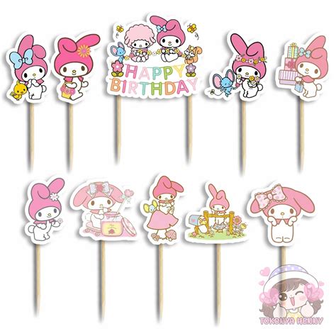 Jual Topper Cake Hiasan Kue Ulang Tahun Motif MY MELODY Shopee Indonesia