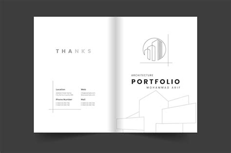 Architectural Portfolio Cover Page Design