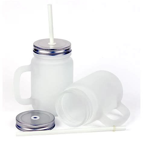 Caneca Mason Jar De Vidro Jateado Para Sublima O Shopee Brasil