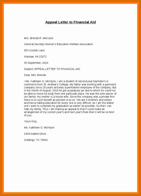 Sap Appeal Letter