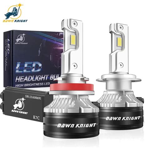 DAWNKNIGHT K7C Lâmpada do farol LED para carro 4300K H7 H4 H11