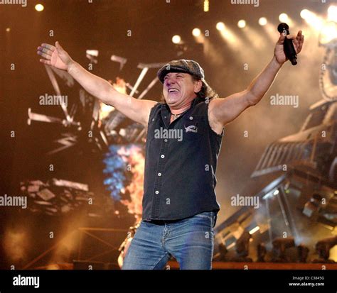 Brian Johnson Ac Dc Perform At The Ahoy Stadium During Their Black Ice