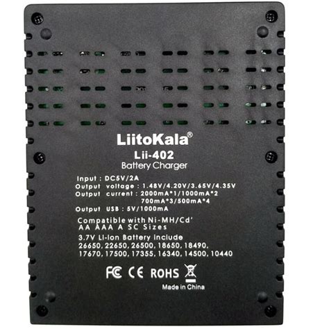 LiitoKala Lii 402 Charger Ni Mh Li Ion Ni CD LiFePO4 Batteries With