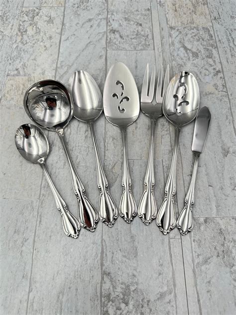 Oneida Flatware Set Chateau Deluxe Stainless With Silverware Tray