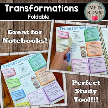 Transformations Foldable By Math In Demand Teachers Pay Teachers