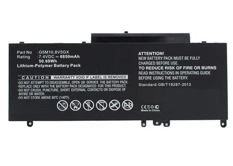 Mbxde Ba0067 Coreparts Laptop Battery For Dell 43wh Li Pol 7 4v 5800mah Black For Latitude 15