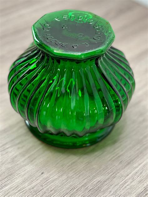 Eo Brody Emerald Green Vintage Glass Vase Eo Brody Vase Etsy