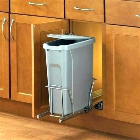 Kitchen Narrow Bin Small Ideas Home Depot Trash Cans Garbage Bins Size