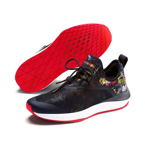 Puma Rubber Red Bull Racing Evo Cat Ii Graphic Training Shoes For Men