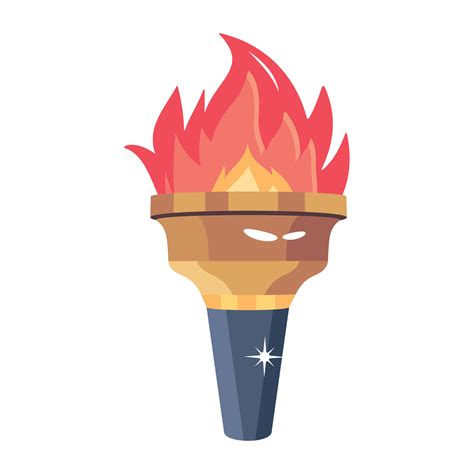 Trendy Fire Torch Vector Art At Vecteezy