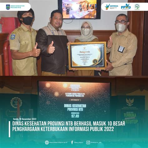 Dinas Kesehatan Provinsi Ntb Berhasil Masuk Besar Penghargaan