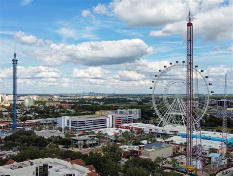 The world’s tallest slingshot and drop tower attractions, Orlando SlingShot and Orlando FreeFall ...