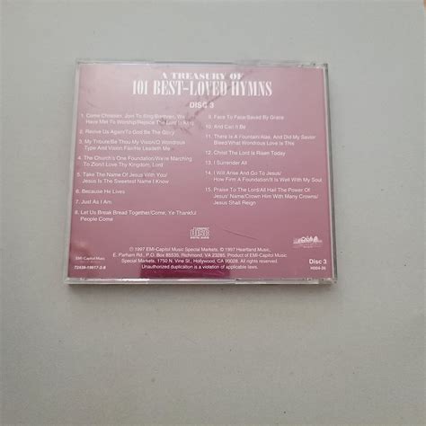 A Treasury Of 101 Best Loved Hymns Disc 3 Cd 1997 Ebay