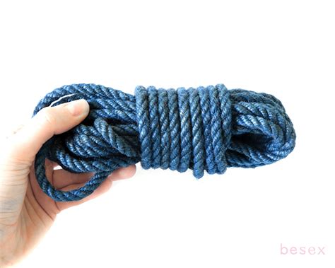 Blue Jute Rope Shibari Rope BDSM Bondage Rope Jute Bondage Rope Sex Rope Mature Etsy