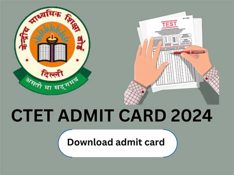 Ctet Admit Card 2024 Release Date Out